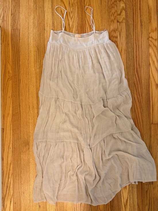 Miramar Dresses & Skirts - Neutral Cream Tiered Maxi Dress with Adjustable Straps